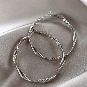 Twist Design Hoop Earrings